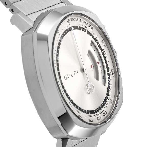  Shop Authentic Gucci Grip Collection Quartz Silver Dial Silver Steel Strap Watch For Men - YA157302 - Luxxuri
