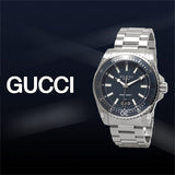  Shop Authentic Gucci Dive Analog Blue Dial Silver Steel Strap Watch For Men - YA136203 - Luxxuri