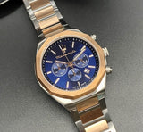  Shop Authentic Maserati Stile Chronograph Blue Dial Rose Gold Two Tone Strap Watch For Men - R8873642002 - Luxxuri