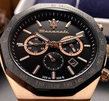  Shop Authentic Maserati Stile Black Matte Dial Black Leather Strap Watch For Men - R8871642001 - Luxxuri