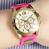 Shop Authentic Guess Intrepid White Dial Two Tone Silicon Strap Watch For Women - W0325L3 - Luxxuri