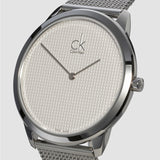  Shop Authentic Calvin Klein Minimal White Dial Silver Mesh Bracelet Watch for Women - K3M2312Y - Luxxuri