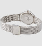  Shop Authentic Calvin Klein Minimal White Dial Silver Mesh Bracelet Watch for Women - K3M23126 - Luxxuri