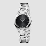  Shop Authentic Calvin Klein Class Black Dial Silver Steel Strap Watch for Women - K6R23121 - Luxxuri