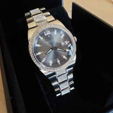  Shop Authentic Bulova Crystal Collection Brown Dial Silver Steel Strap Watch for Men - 96B221 - Luxxuri