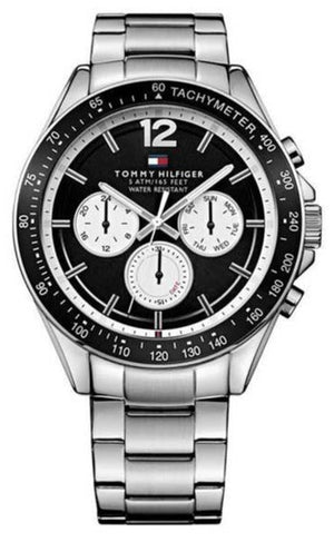  Shop Authentic Tommy Hilfiger Luke Quartz Black Dial Silver Steel Strap Watch for Men - 1791120 - Luxxuri