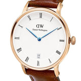  Shop Authentic Daniel Wellington Dapper St Mawes White Dial Brown Leather Strap Watch For Women - DW00100091 - Luxxuri