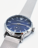 Shop Authentic Maserati Epoca Blue Dial Silver Mesh Bracelet Watch For Men - R8853118006 - Luxxuri