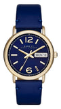  Shop Authentic Marc Jacobs Fergus Blue Dial Blue Leather Strap Watch for Women - MBM8650 - Luxxuri