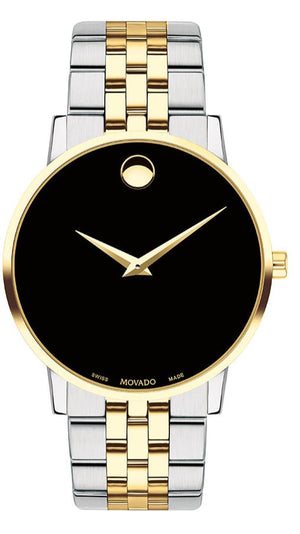  Shop Authentic Movado Museum Classic Black Dial Two Tone Steel Strap Watch for Men - 0607200 - Luxxuri