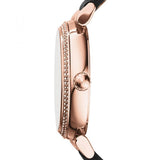  Shop Authentic Michael Kors Catlin Rose Gold Crystal Dial Black Leather Strap Watch for Women - MK2376 - Luxxuri