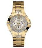  Shop Authentic Guess Vista Diamonds Gold Dial Gold Steel Strap Watch for Women - W13573L1 - Luxxuri