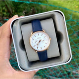  Shop Authentic Fossil Tailor White Dial Blue Leather Strap Watch for Women - ES4260 - Luxxuri