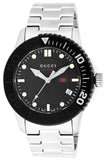  Shop Authentic Gucci G Timeless Black Dial Silver Steel Strap Watch For Men - YA126249 - Luxxuri