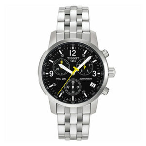  Shop Authentic Tissot T Sport PRC200 Chronograph Black Dial Silver Steel Strap Watch for Men - T17.1.586.52 - Luxxuri