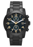 Marc Jacobs Larry Chronograph Black Dial Black Steel Strap Watch for Men - MBM8606