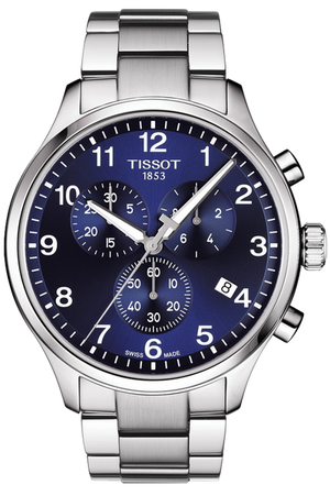  Shop Authentic Tissot T Sport Chrono XL Classic Blue Dial Silver Steel Strap Watch For Men - T116.617.11.047.01 - Luxxuri