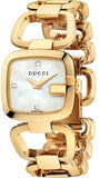 Gucci G Gucci Diamonds Mother of Pearl Dial Gold Steel Strap Watch For Women - YA125513