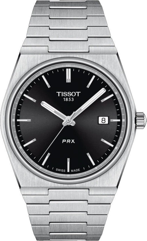  Shop Authentic Tissot PRX Quartz Black Dial Silver Steel Strap Watch For Men - T137.410.11.051.00 - Luxxuri