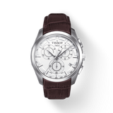  Shop Authentic Tissot Couturier Chronograph White Dial Brown Leather Strap Watch For Men - T035.617.16.031.00 - Luxxuri