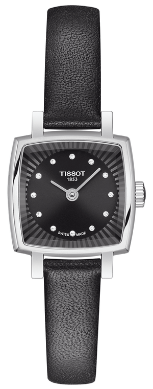  Shop Authentic Tissot Lovely Square Quartz Diamonds Black Dial Black Leather Strap Watch For Women - T058.109.16.056.00 - Luxxuri