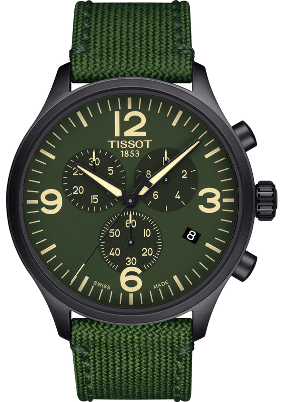  Shop Authentic Tissot Chrono XL Green Dial Green NATO Strap Watch For Men - T116.617.37.097.00 - Luxxuri