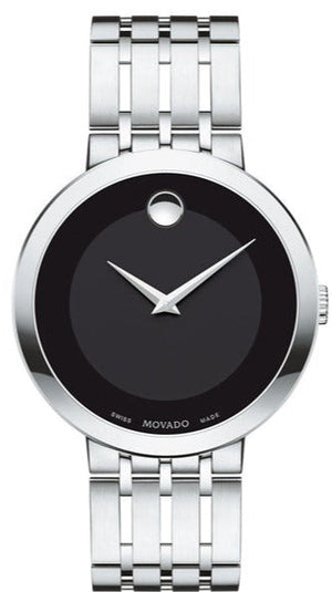  Shop Authentic Movado Esperanza 39mm Black Dial Silver Steel Strap Watch For Men - 0607057 - Luxxuri