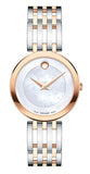 Shop Authentic Movado Esperanza Mother of Pearl Dial Two Tone Steel Strap Watch For Women - 0607114 - Luxxuri