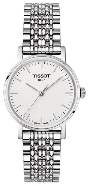  Shop Authentic Tissot Everytime Small White Dial Silver Mesh Bracelet Watch For Women - T109.210.11.031.00 - Luxxuri