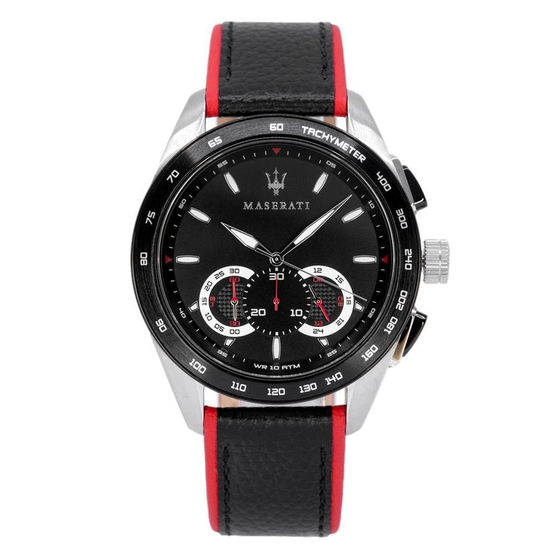  Shop Authentic Maserati Traguardo Black Dial Black Leather Strap Watch For Men - R8871612028 - Luxxuri