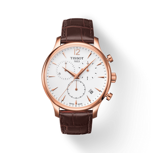  Shop Authentic Tissot T Classic Tradition Chronograph White Dial Brown Leather Strap Watch For Men - T063.617.36.037.00 - Luxxuri