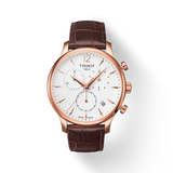  Shop Authentic Tissot T Classic Tradition Chronograph White Dial Brown Leather Strap Watch For Men - T063.617.36.037.00 - Luxxuri