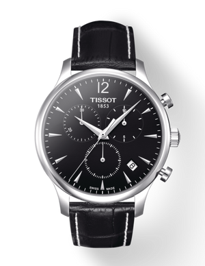  Shop Authentic Tissot T Classic Tradition Chronograph Black Dial Black Leather Strap Watch For Men - T063.617.16.057.00 - Luxxuri