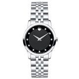  Shop Authentic Movado Museum Classic Black Dial Silver Steel Strap Watch For Women - 0606858 - Luxxuri