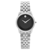  Shop Authentic Movado Museum Classic Black Dial Silver Steel Strap Watch For Women - 0606505 - Luxxuri
