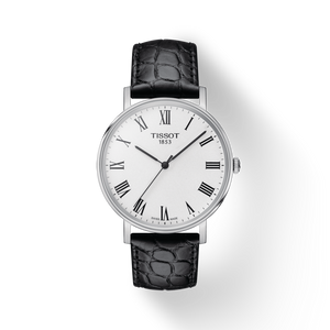  Shop Authentic Tissot Everytime Medium White Dial Black Leather Strap Watch For Men - T109.410.16.033.01 - Luxxuri
