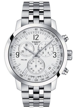  Shop Authentic Tissot T Sport PRC 200 Chronograph White Dial Silver Steel Strap Watch For Men - T114.417.11.037.00 - Luxxuri