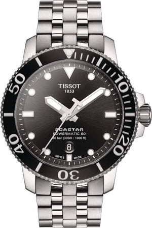  Shop Authentic Tissot Seastar 1000 Powermatic 80 Black Dial Silver Steel Strap Watch For Men - T120.407.11.051.00 - Luxxuri