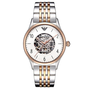  Shop Authentic Emporio Armani Meccanico White Dial Two Tone Steel Strap Watch For Men - AR1921 - Luxxuri