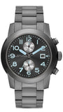 Marc Jacobs Larry Chronograph Black Dial Grey Steel Strap Watch for Men - MBM5051