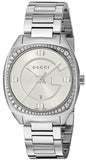  Shop Authentic Gucci GG2570 Diamonds White Dial Silver Steel Strap Watch For Women - YA142506 - Luxxuri