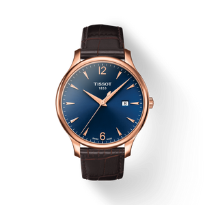  Shop Authentic Tissot T Classic Tradition Blue Dial Brown Leather Strap Watch For Men - T063.610.36.047.00 - Luxxuri