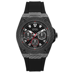  Shop Authentic Guess Legacy Black Dial Black Rubber Strap Watch For Men - W1048G2 - Luxxuri