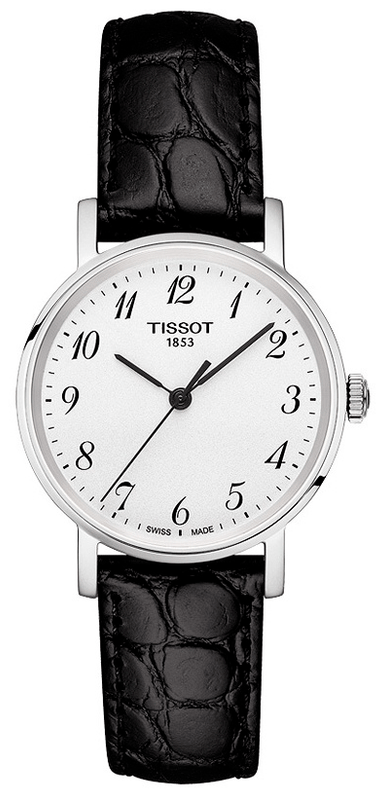  Shop Authentic Tissot Everytime Small White Dial Black Leather Strap Watch For Women - T109.210.16.032.00 - Luxxuri