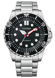  Shop Authentic Citizen Mechanical Black Dial Silver Steel Strap Watch For Men - NJ0120-81E - Luxxuri