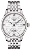 Tissot Le Locle Double Happiness Automatic Silver Dial Silver Steel Strap Watch For Men - T41.1.833.50