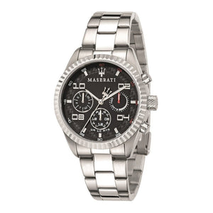  Shop Authentic Maserati Competizione Chronograph Black Dial Silver Steel Strap Watch For Men - R8853100012 - Luxxuri