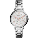  Shop Authentic Fossil Jacqueline Multifunction White Dial Silver Steel Strap Watch for Women - ES3738 - Luxxuri