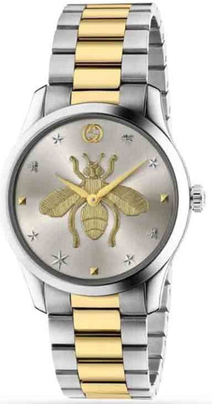  Shop Authentic Gucci G Timeless Silver Dial Two Tone Steel Strap Watch For Women - YA1264131 - Luxxuri