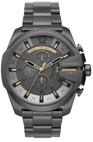  Shop Authentic Diesel Mega Chief Chronograph Grey Dial Grey Steel Strap Watch For Men - DZ4466 - Luxxuri